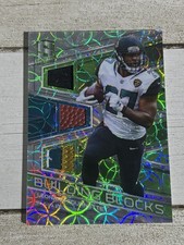 2018 Spectra - Building Blocks Relics Leonard Fournette #5 Neon Green Prizm /25