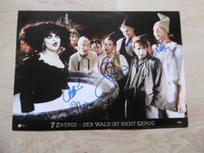 7 dwarfs Otto Waalkes Nina Hagen autographs signed A4 cinema poster lobby card