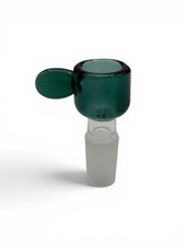 14mm Glass Bong Bowl Slide Water Pipe Hookah - Built In Glass Screen - Teal