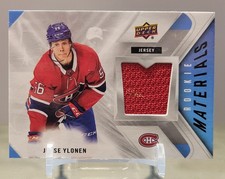 2021-22 Upper Deck Series 2 Jesse Ylonen #RM-JY Rookie Materials RC