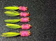 5 Cajun Cricket jigs 1/16 th  oz for Crappie, Walleye, Bass, Northern