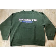 Vintage 1996 Levi Strauss  Co. Sweatshirt Green Since 1850 Mens Size M