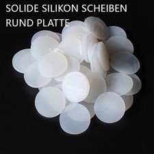 Silikon Scheiben Rund Platte weiß Dichtung Flach Scheiben Ø20mm-100mm Solide