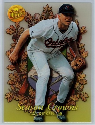 1996 Fleer Ultra SEASON CROWNS GOLD MEDALLION #8 Cal Ripken Jr HOF RARE INSERT
