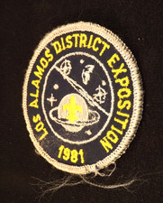 Listing image for Boy Scouts 1981 District Exposition Los Alamos N.M. Patch Dark Blue & Yellow VTG