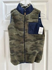 NWT Boys Carters Size 10 Fleece Camp Vest Retail 36