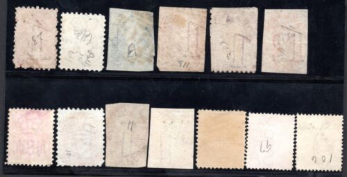 AUSTRALIA 1853-1871 VAN DIEMEN'S LAND & TASMANIA COLLECTION OF 13 USED - Picture 2 of 2