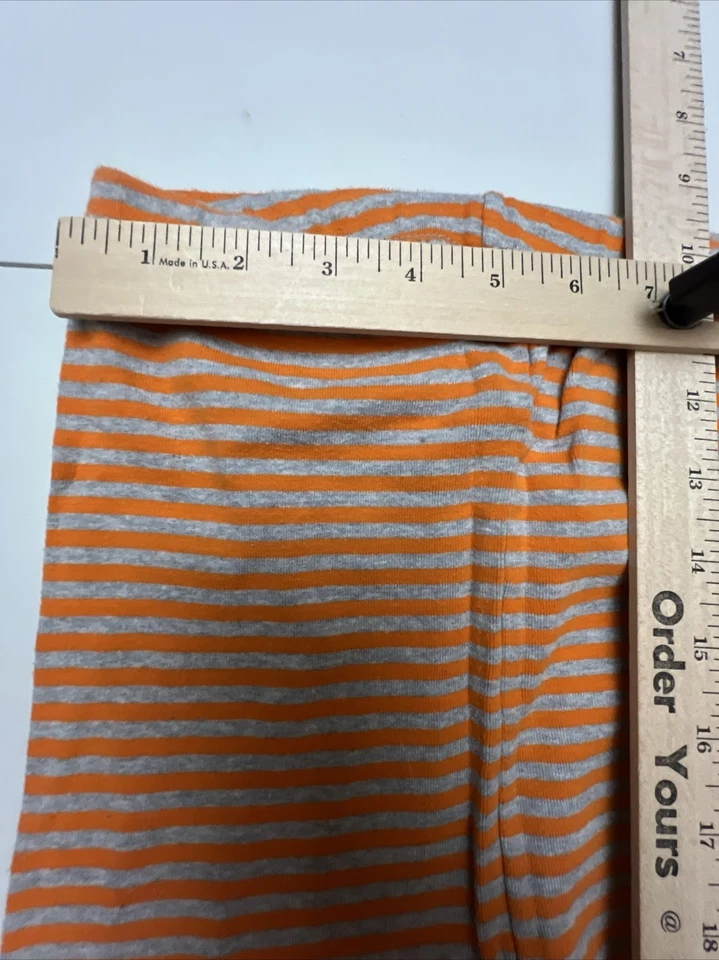 Pantalones de pijama Oshkosh para niños talla 8 naranja gris a rayas con puños azul marino Foto 2 de 4