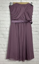 After Six Women Dress Strapless Pleated Midi Length Zip Back Formal bridesmaid 8