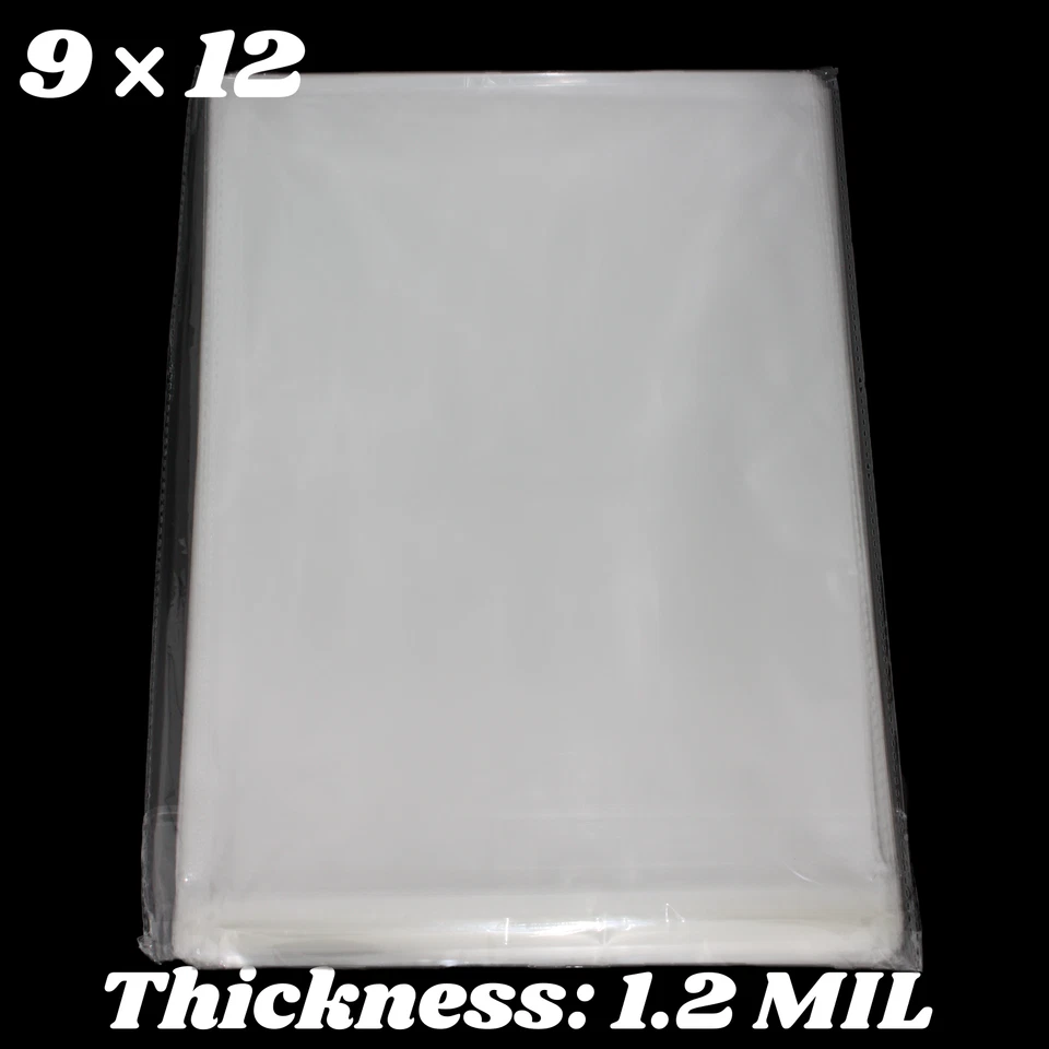 9x12 Clear Resealable T-Shirt/Apparel Self Seal Cello Lip Tape Poly Plastic bags - Image 4 of 4
