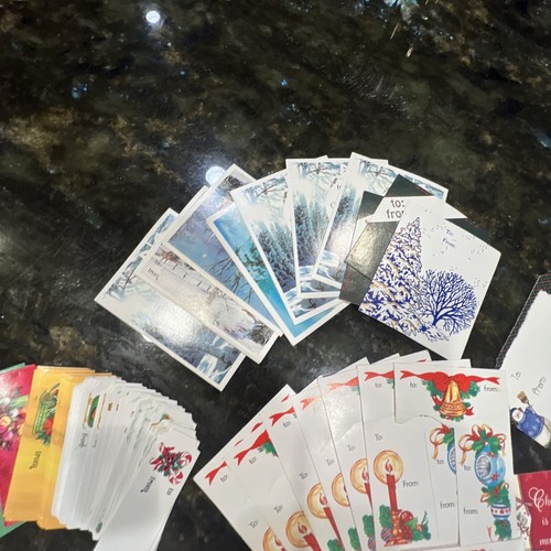 Huge LOT Vtg MCM 50’s 60’s 70s Christmas 650+ Gift Tags Seals Some Hallmark NOS - Picture 15 of 16