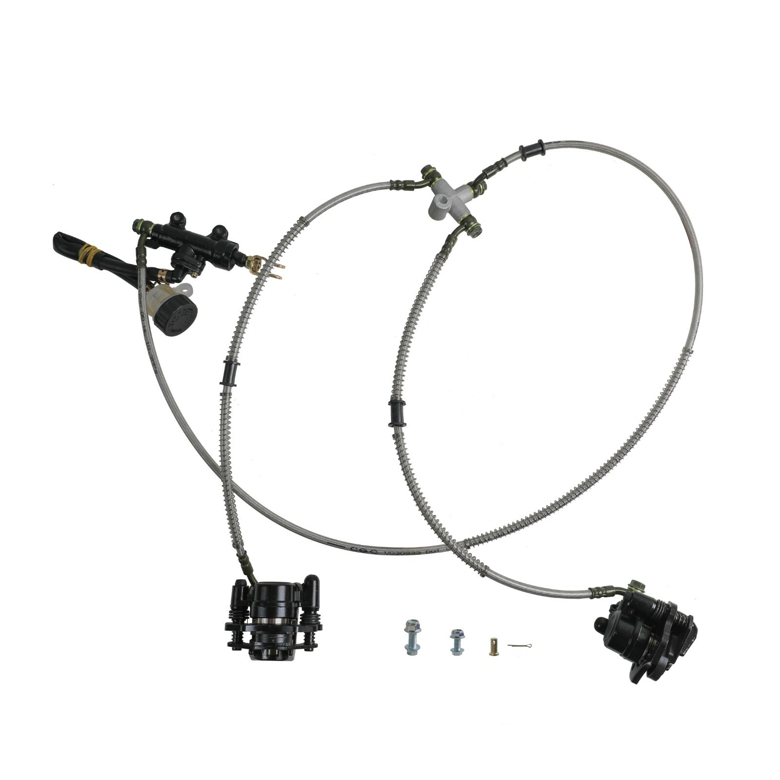 Go kart Hydraulic Rear Brake Caliper Foot Brake Assembly Kit ATV Quad Golf Cart