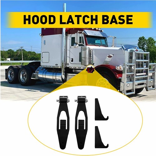 For Kenworth W900 Peterbilt 377 378 379 Hood Latch Kit 1 Pair NEW # L56-0001 US - Picture 8 of 17