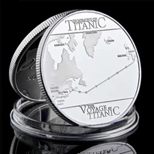 20PCS Coin 1912 The Voyage Titanic PlatedClad Ship Travel Map Rms Collection