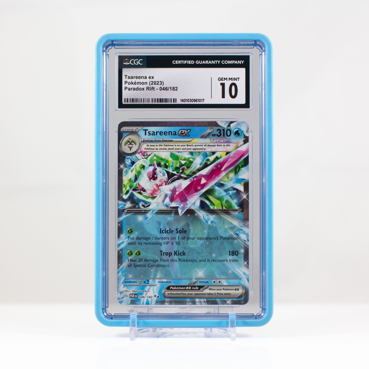 Pokémon Tsareena ex Tera #046 Scarlet & Violet: Paradox Rift - CGC