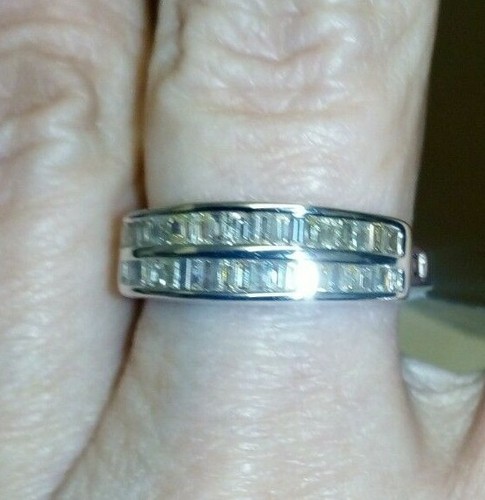 Gorgeous ~ 100% Genuine 1/2ct Multi-Colour Diamond Sterling Silver Ring. - Picture 5 of 11