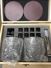 Whiskey stone Glass Set for Men, Elegant Whisky Stones Set Included 8 Whiskey