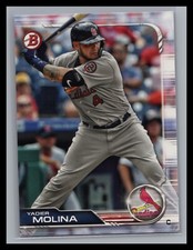 2019 Bowman Baseball #36 Yadier Molina Paper Base Card St. Louis Cardinals