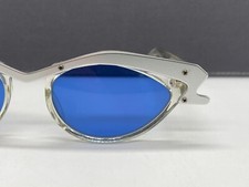 Woman Sunglasses Transparent Silver Cat Eye Retro Vintage 71 Early 90s