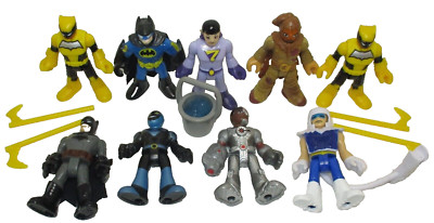 Imaginext DC SUPER FRIENDS Figure LOT ( OF 9 ) Cyborg Duke Batman Zan Scare Blue