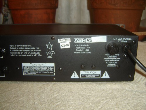 Ashly GQX-1502, Stereo 15 Band Graphic Equalizer, Eq, Rack - Picture 11 of 12