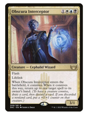 mtg obscura cards Streets of New Capenna then discard a card NM Obscura Interceptor, MTG, Streets