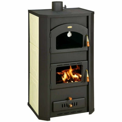 Poêle à bois chaudière four cuisinière 26kw Prity FGW20 avec panneaux... - Photo 1/4