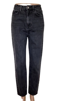 Jeans taille haute Zara gris anthracite T 34 - Photo 1/4