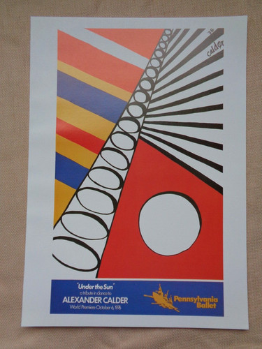 Alexander Calder Pennsylvania Ballet Art Poster Dancers 1975 Red Blue Black Circ