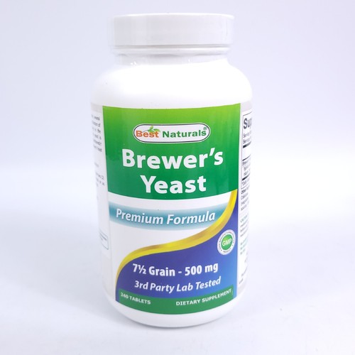 Best Naturals Brewer's Yeast 500 mg Dietary Supplement 240 Tablets