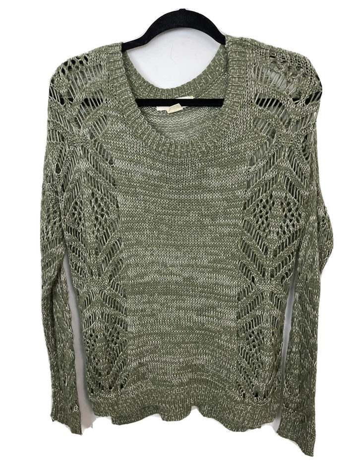 Suéter tejido abierto pequeño verde Staring at Stars Anthropologie para mujer CK Foto 2 de 4