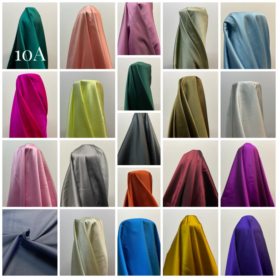 £4.99 Plain Polyester Faux Silk Taffeta dress craft fabric 142cm wide M1730 - Image 2 of 2