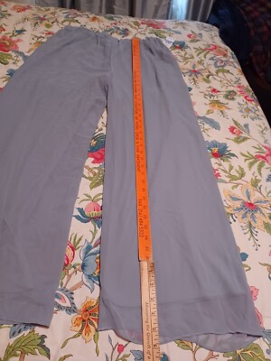 Alex Evenings Chiffon Dress Pants Womens 1X Ice Sage Green Wide Leg New  Defect T | eBay