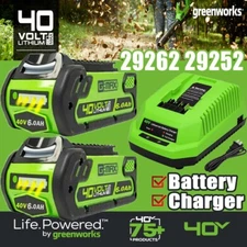 40V 6.0Ah For Greenworks G-MAX Lithium Battery 29462 29252 29472 29482 / Charger