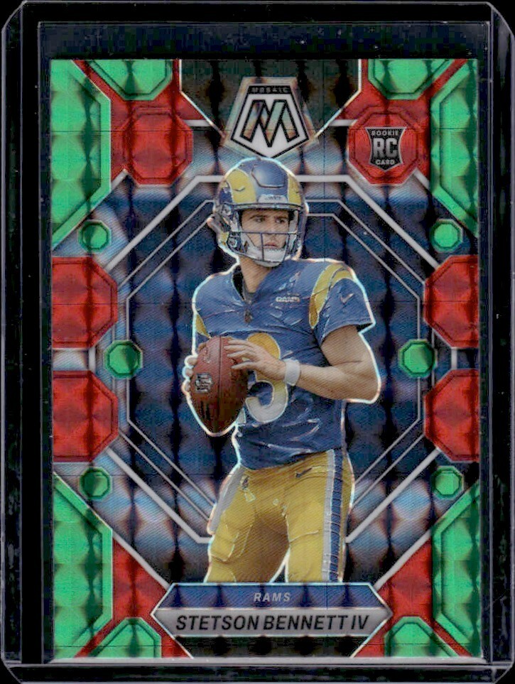 2023 Panini Mosaic Stetson Bennett #362 Choice Red Green RC Los Angeles Rams
