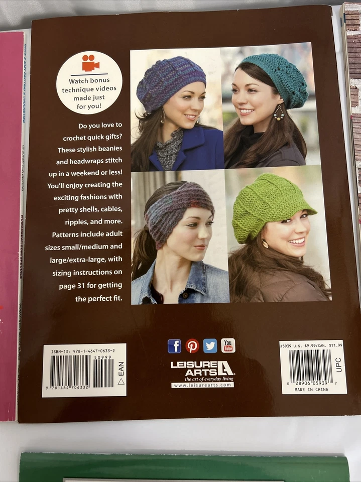 Lot of 6 Crochet Project Magazines Hats, Sweaters, Scarves, Accessories Plus - Image 4 of 4