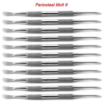 Dental Periosteal Molt 9 Elevators Surgical Gingival Tissue Implant Instruments