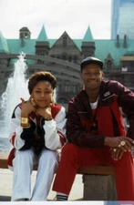 Rapper Michie Mee and DJ L.A. Luv appear in a portrait taken on J - Old Photo 4