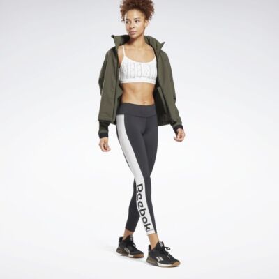 Reebok Damen Größe Large Linear Logo Poly Tight GI6919 UVP £40
