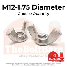 M12-1.75 Stainless Steel Wing Nuts (Choose Qty)