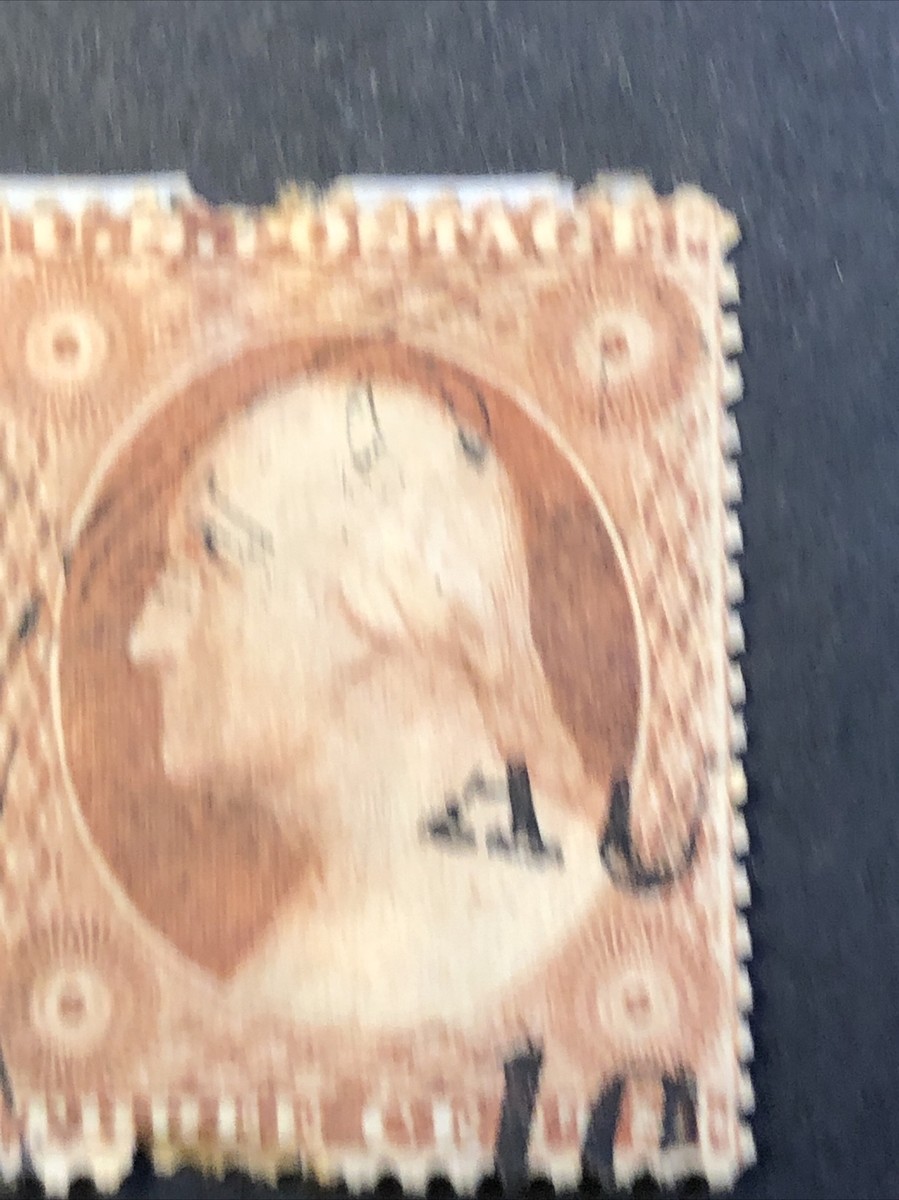1851-57 US Stamp - Sc#26 3c George Washington, orange-brown