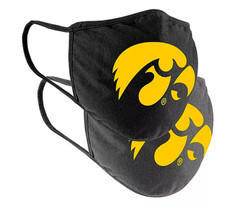 NEW Iowa Hawkeyes Colosseum Adult Face Mask - 2 Pack