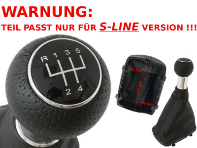 SCHALTKNAUF 5 GANG KNOPF SCHALTSACK + RAHMEN 12 mm FÜR AU DI A3 8L S-LINE 96-03