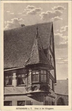 Old postcard postcard Rothenburg bay window in Klinggasse GERMANY (1074570)