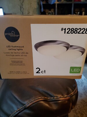 ProjectSource 2pack 13''' Brushed Nickel Led Incandescent Flush Mount Light Energ