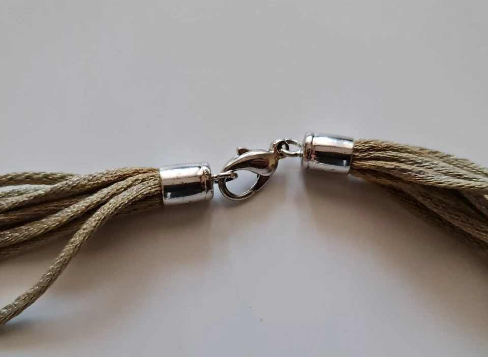 COLLAR CORDÓN VINTAGE AUTÉNTICO PIERRE LANG PEZ VIENA COLGANTE ESTRÁS Foto 3 de 4