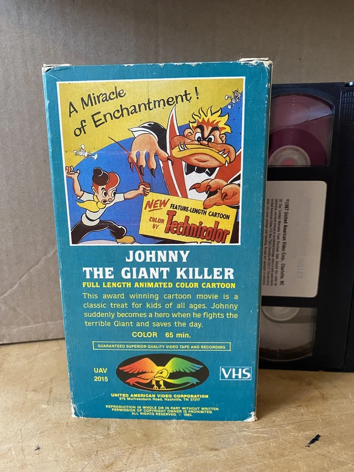 Johnny The Giant Killer VHS 1987 Ultra Rare OOP Cartoon Video 80s Tape Anime - Image 3 of 4