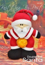 New Knitting Pattern Santa Chocolate Orange Knitting by Post Original A5 Leaflet