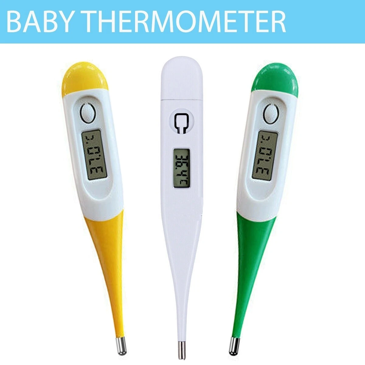 Digital Thermometer LCD Temperature For Adult Kids Fever Oral Mouth Underarm