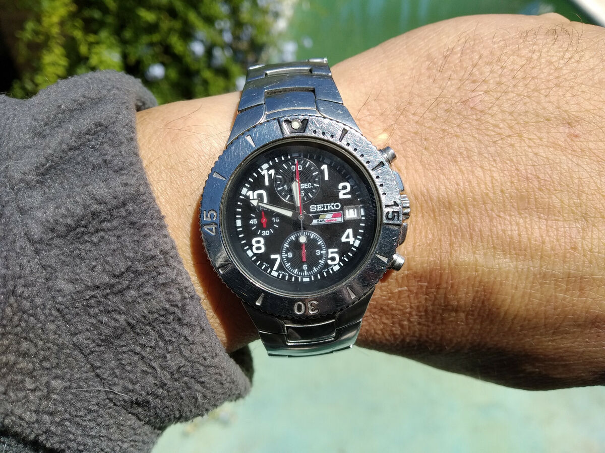 SEIKO F1 BAR HONDA QUARTZ 1/20SEC CHRONOGRAPH 7T92-0GE0 SEIKO F1 BAR HONDA QUARTZ 1/20SEC CHRONOGRAPH 7T92-0GE0